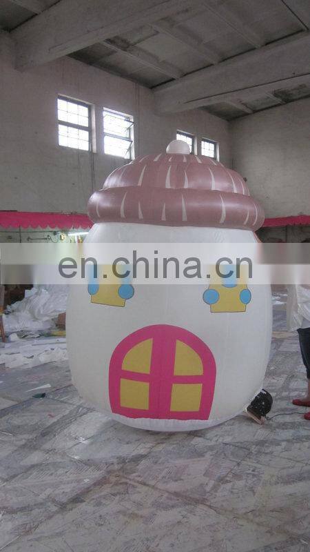 customized printed small inflatable house with led light for advertising