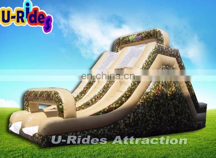 Camouflage Pattern Giant Bouncy Castle, Camouflage Slide