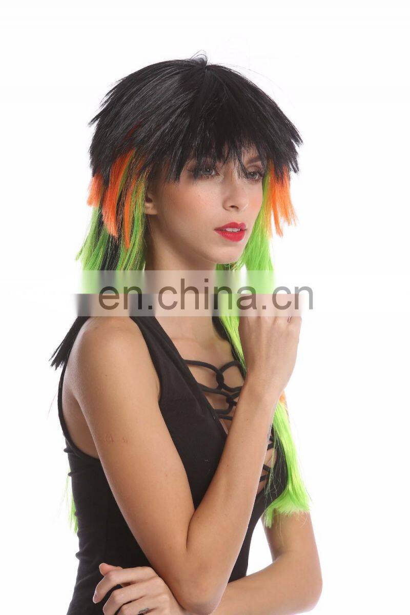 Party fan's colorful mullet wigs P-W218
