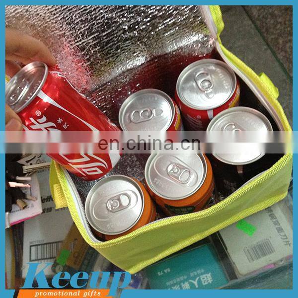 Promotional custom ice 6 can aluminium foil cooler bag