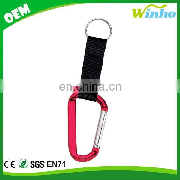 Winho Anodized Carabiner with nylon strap