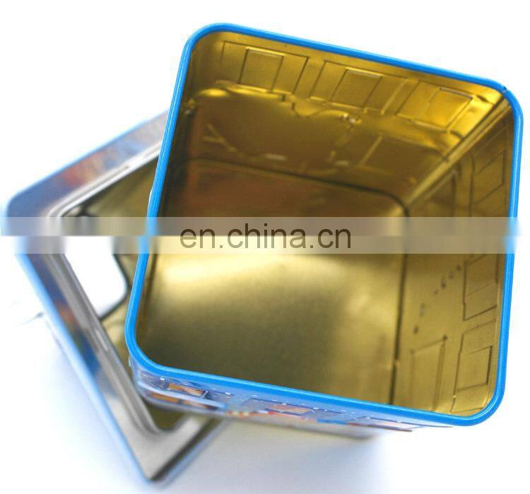 Christmas house shape metal food storage gift containers box