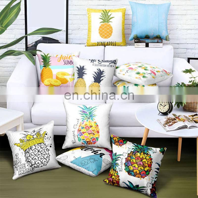i@home Nordic simple style pineapple plant lumbar support pillow car sofa cushion cover home decor