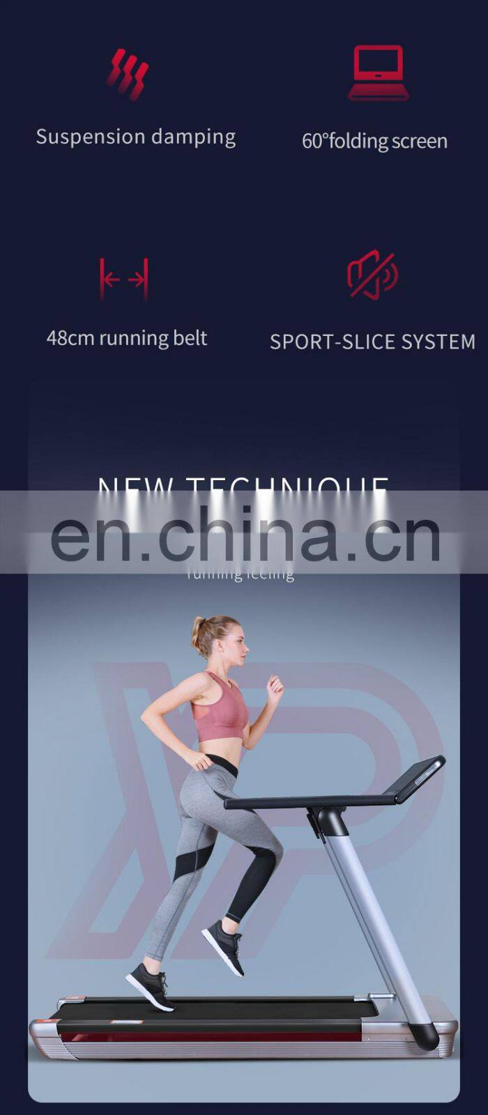 YPOO New for 2020 super shock absorption home use mini electric foldable running machine best treadmill