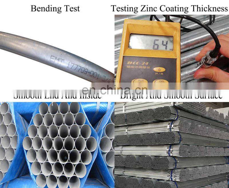 electrical metal steel emt conduit pipe ul797 tubing