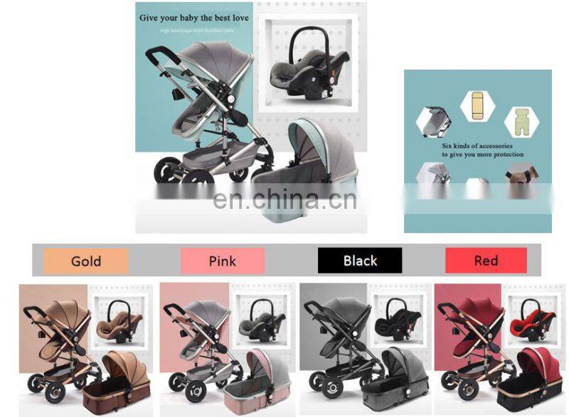 Factory price EN1888 baby stroller pram 3 in 1 travel system