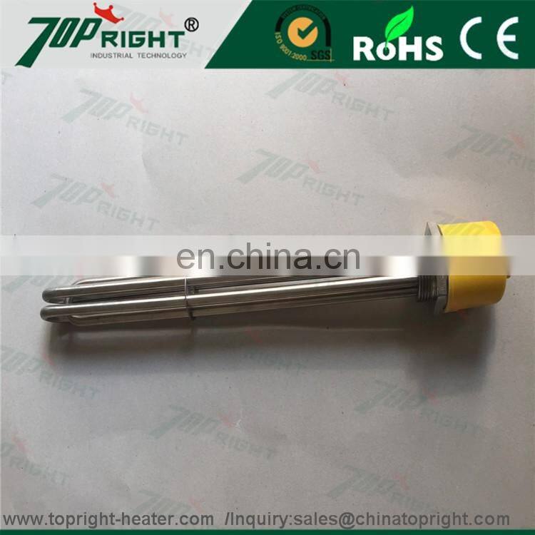 3kw/6kw/9kw/12kw/15kw Electric Industrial rod tube tubular immersion water heater for Liquid heating