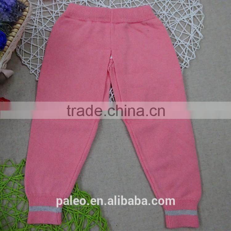cheap 100% cotton knitted pattern design boys long sport trousers