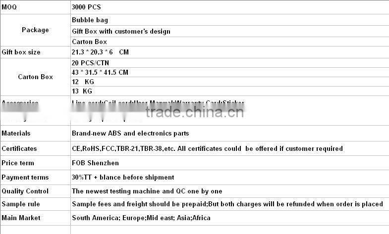 novelty corded telephones with speaker and memory
