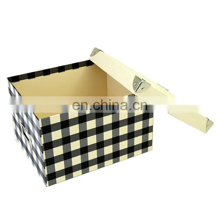 Metal Edging Cardboard Box File Paper File Folder for Size Folding Storage Box