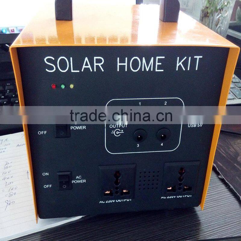 Made In China 100 watt portable solar system for home With Phone Charge