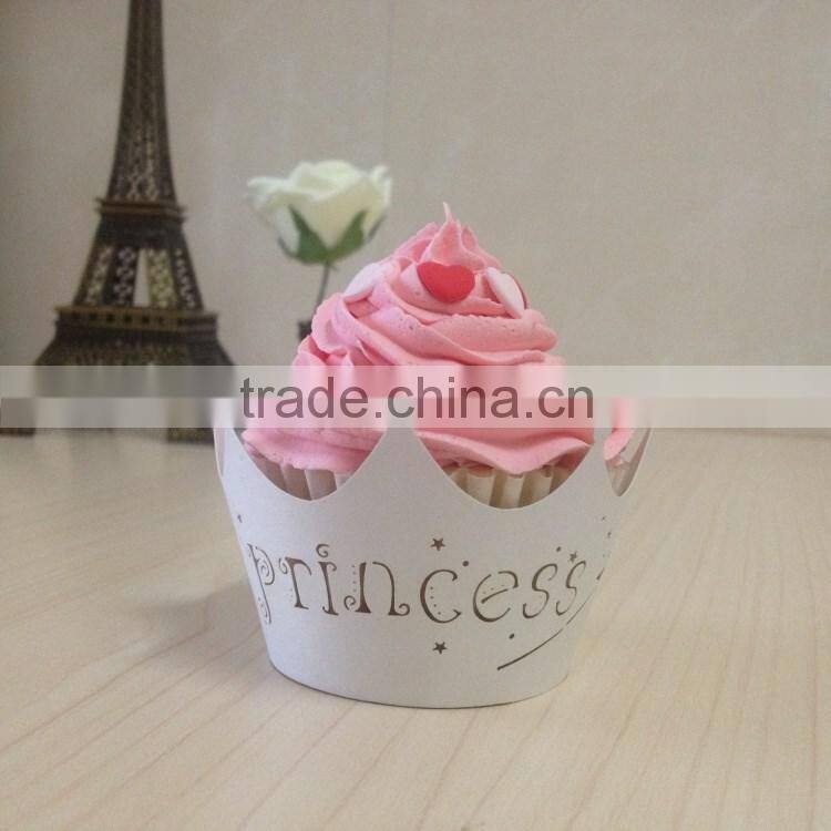 High Quality Lovely 2016 Laser Cut Princess Cupcake Wrappers