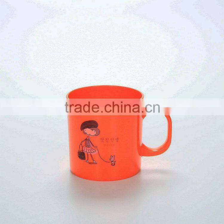 Reusable Cartoon Plastic Cups --Orange