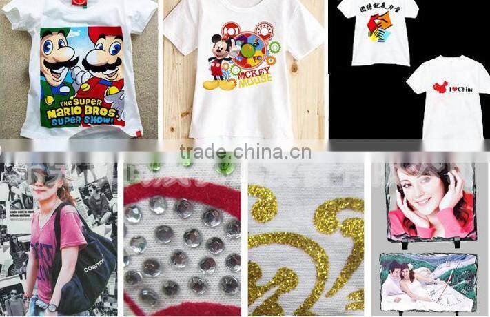 Pneumatic Double Location Silde Tyle T-Shirt Heat Press Transfer Machine with Size of 40*60