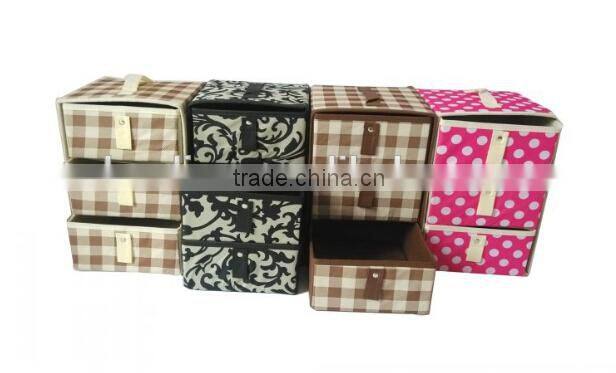 2015 New Year Laundry Small Floding Bamboo Canvas Storage Bins
