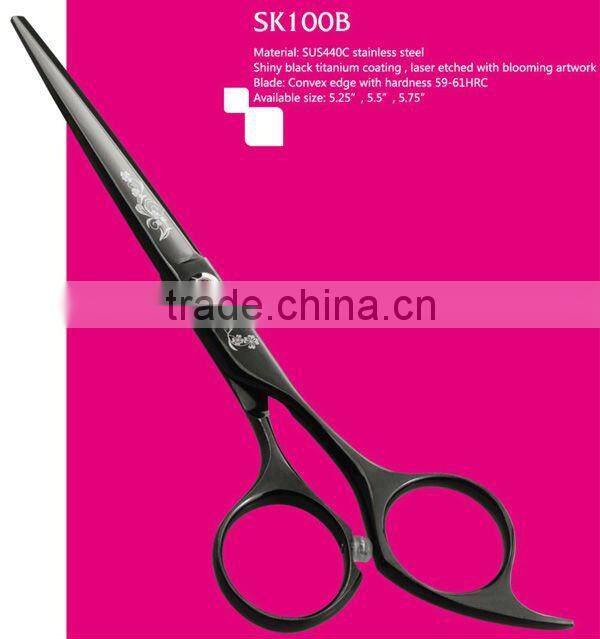 SK100B 440C Japanese Stainless Steel Professional Sharpening Scissors Flower Whisper hair Salon Scissor