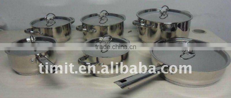 NEW 12pcs stainless steel cookware set