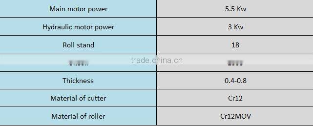 Z purlin roll forming machine (Drive by chain)