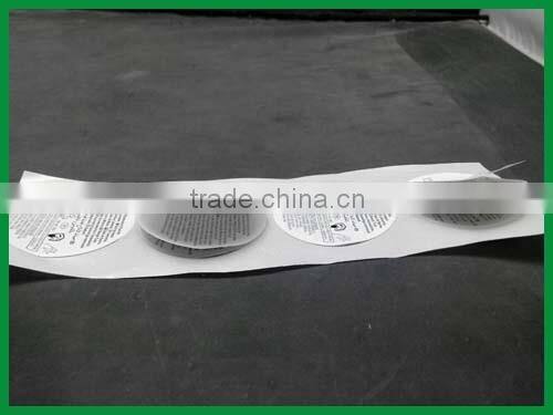 Horizon pearlized BOPP round multilayers label,double layers side label