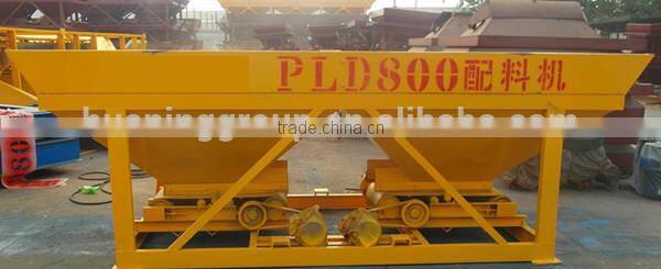 2 Bins Concrete Batching Machine Hopper Aggregate PLD800 High Accuracy