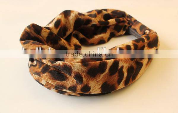 2015 New Style Elastic Hairband Fashion Leopard Printed Women Headband Headwrap