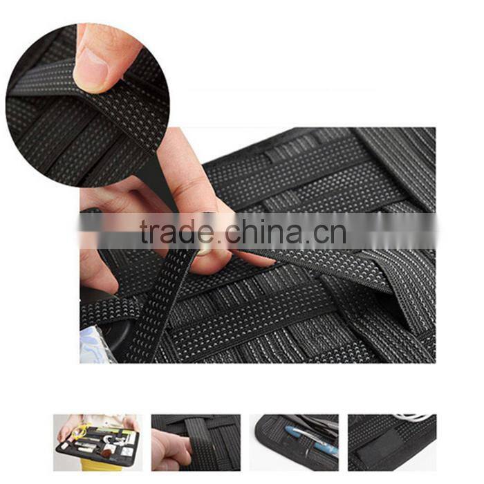 Elastic digital accessories organizer storage bag