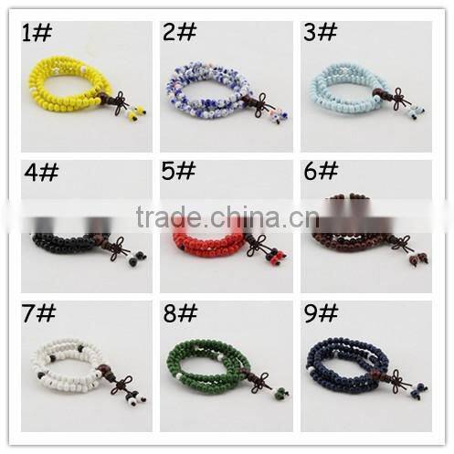 Bracelet of Ceramic Fashion Unisex Porcelain mala prayer beads wholesale