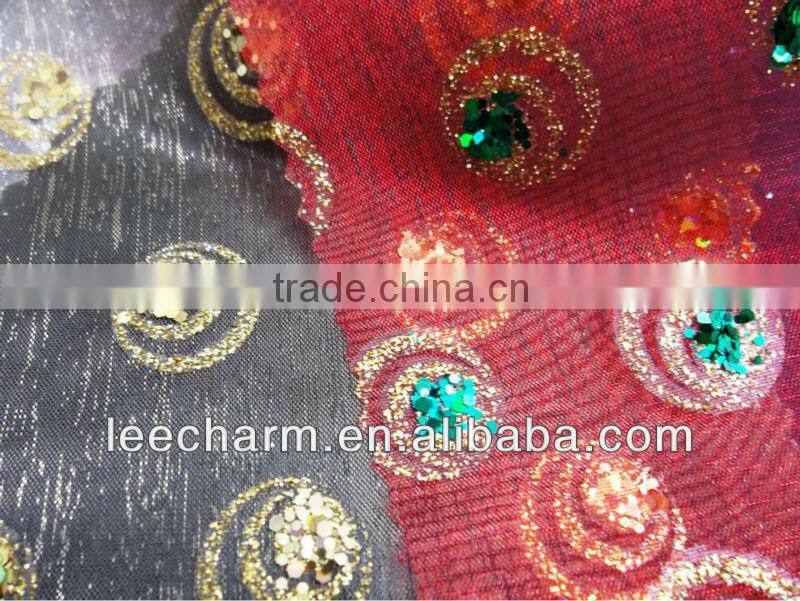 Spray Paint Sequin Metallic Fabric