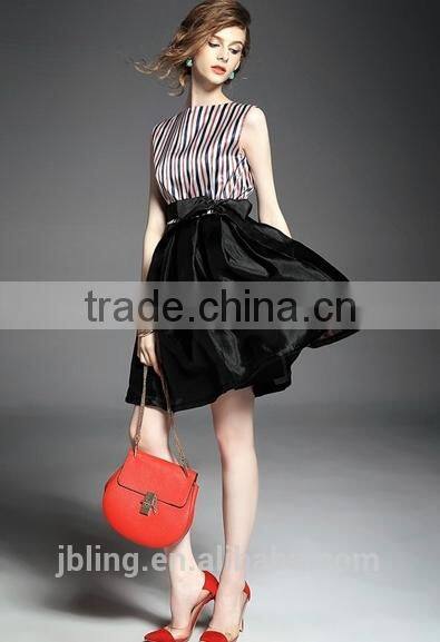 girls fashion sleeveless silk dress