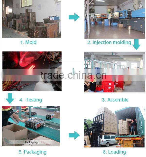 waterproof long lifespan Red PC lens 12V oval 6" LED stop turn tail light truck light