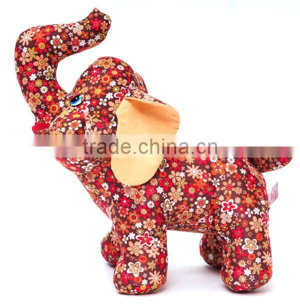 Soft fabric elephant shape educational toy