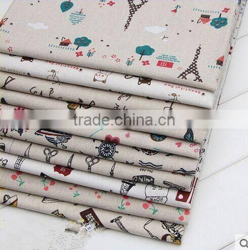 Linen / Cotton fabric Printed Fabric for curtain and spread