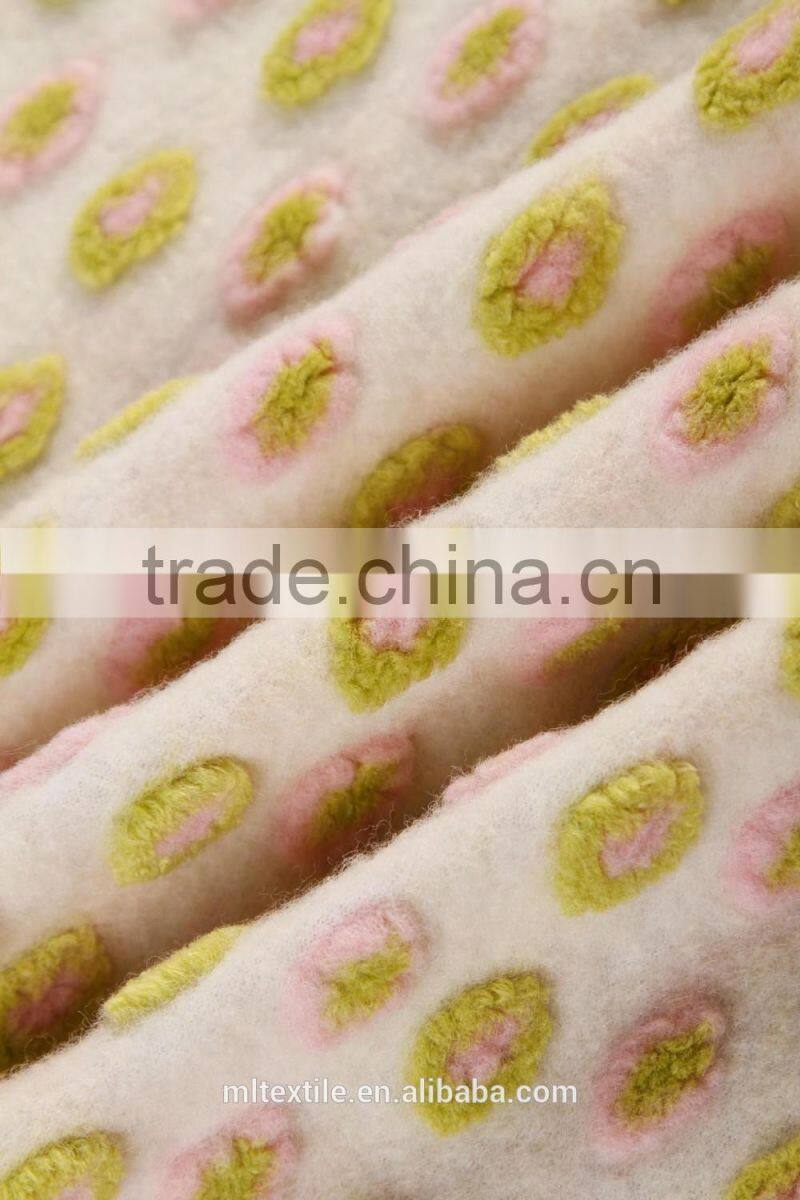 50%Wool/15%acrylic fabric/35%Polyester jacquard Wool fabric