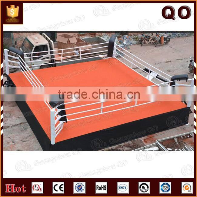 Hot sale logo printed championship small boxing ring with strong ropes and corner
