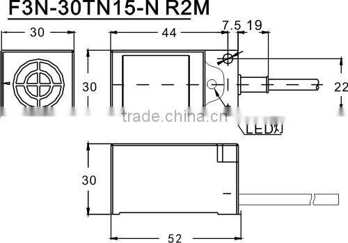 F3N 3L Square Proximity Sensors, Proximity switch