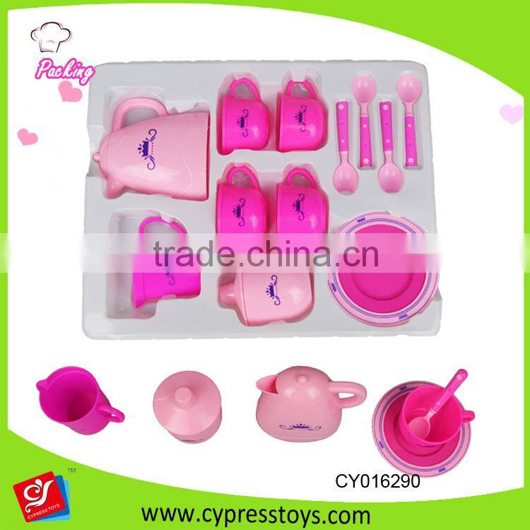 Tea time fashion girl pretend play toy tea play set for kids