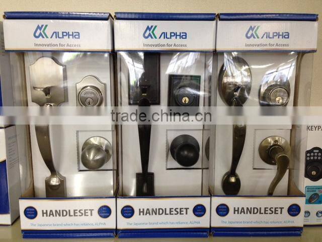 Japanese high quality and security classical handle lock for entrance, by ALPHA.