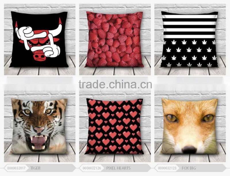 high quality fashion pug dog design 3d digital print pillowcases fullprint decorative throw pillow covers seat cushion Cover