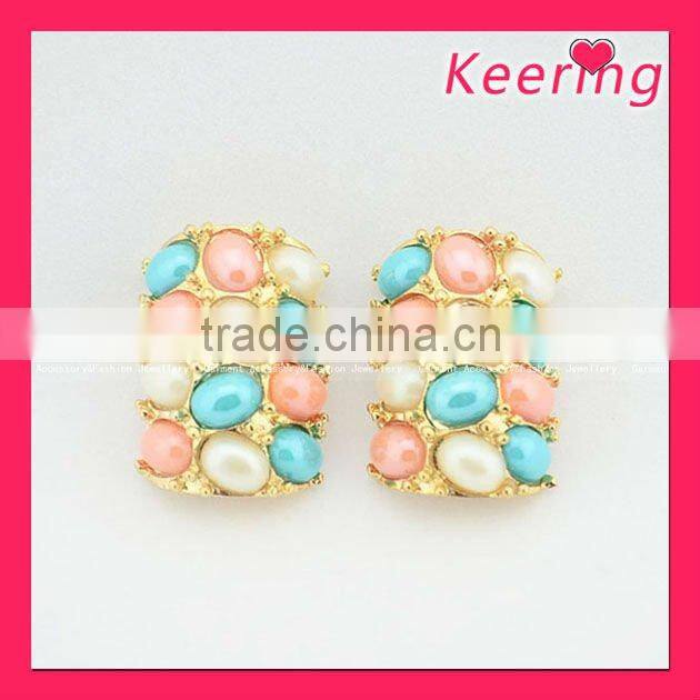 New Design colorful pearl buckle slider for shoe and invitation WCK-843