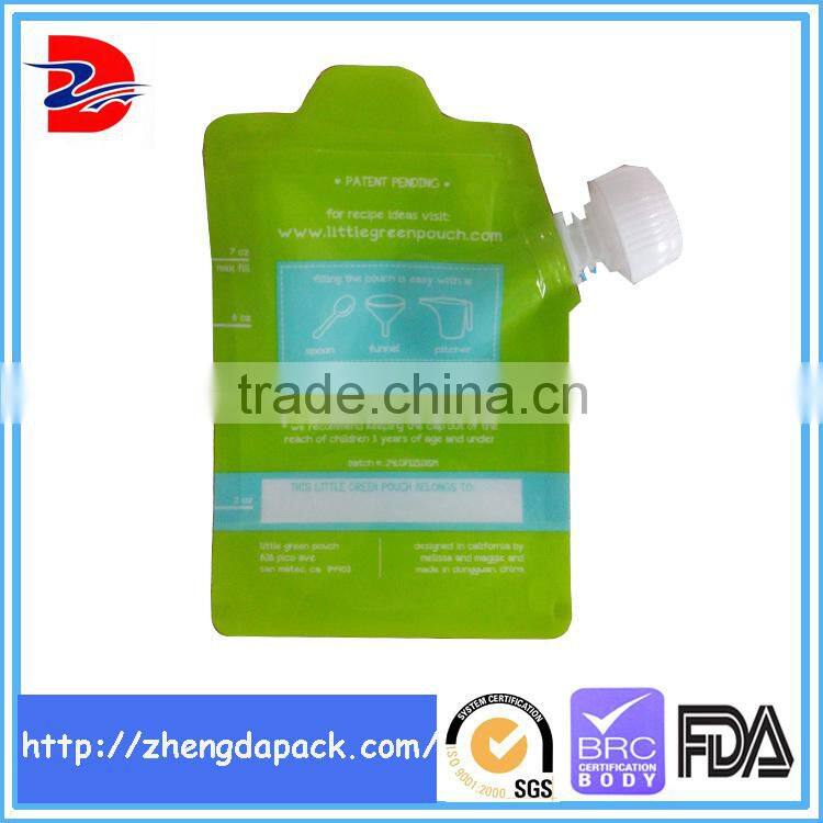 oem tear top pouch for energy gel,fruit juice bag