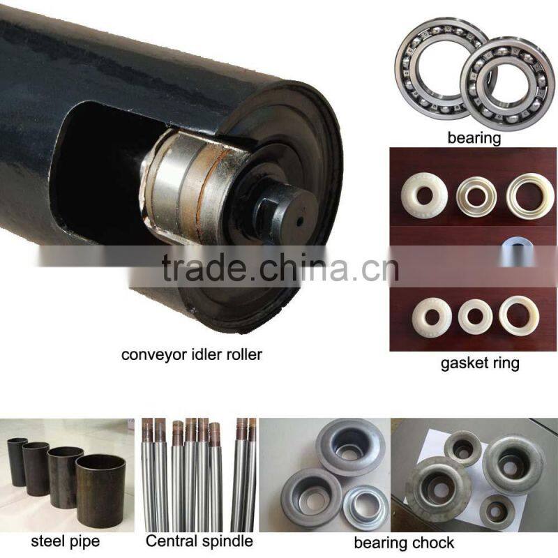 Industrial Machinery Parts Steel Tube Troughing Idler For Sand Making Plant