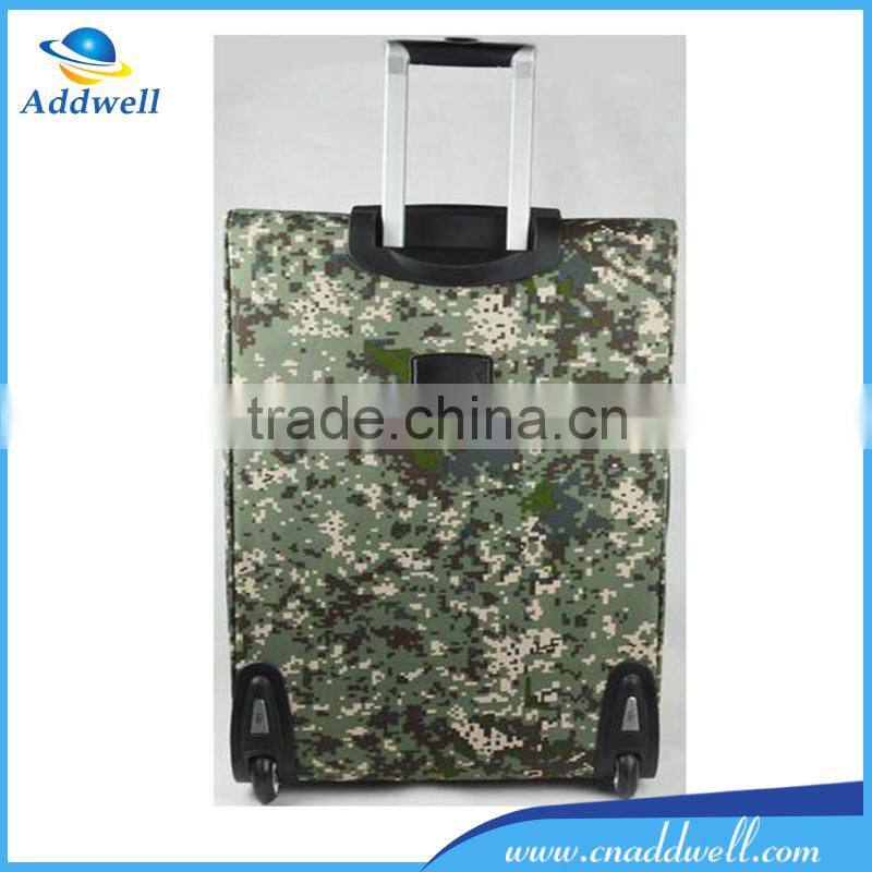 Outdoor camouflage trolley military travel bag