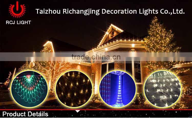 christmas decorative four color flashing peacock net lights