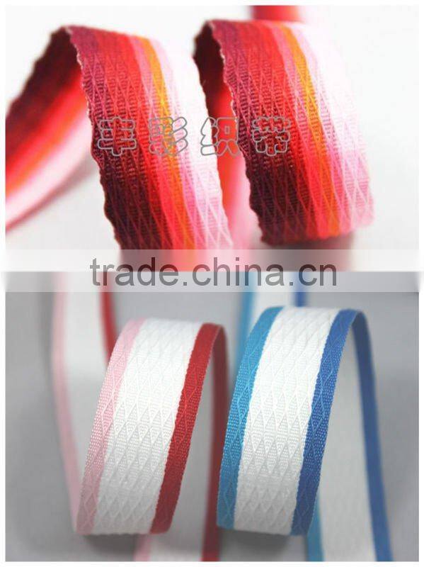 Colorful stripe polyster webbing
