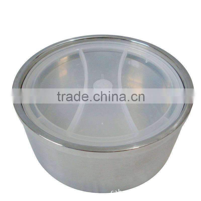 portable and colorful three layer lunch box set with compartments for children