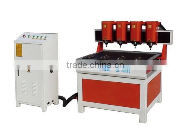 Hot sale QL- 9080 Independent 4 spindles rotary cnc engraving machine