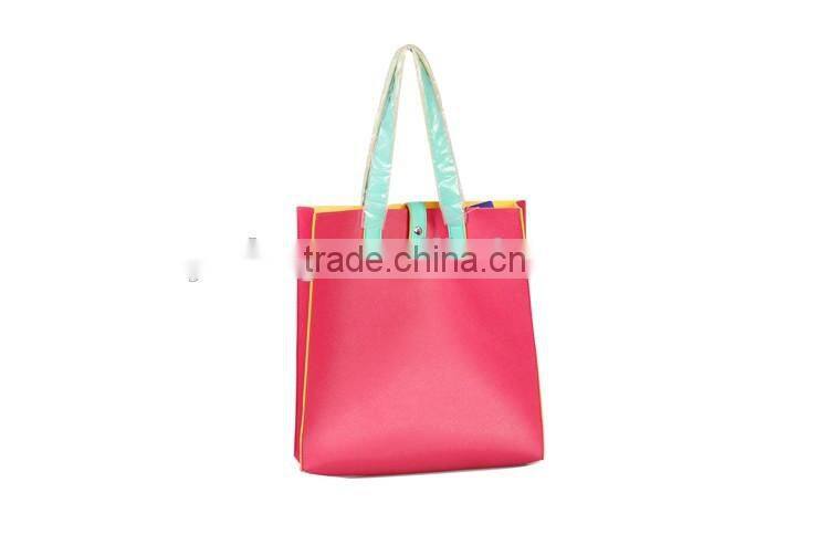 raw cut bi color pvc semi pu cluth envelope cosmetic bag doument holder mini pad pouch