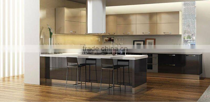 lacquer stainless steel kitchen cabinet-Z003