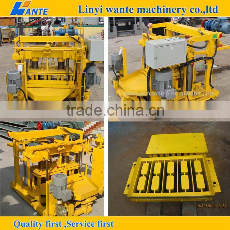 QT40-3 small size movable egg laying hollow block machine from Wante Machinery