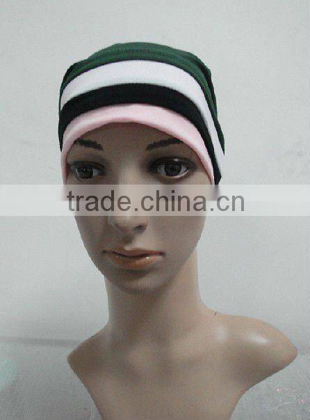 C004 new muslim underscarf with 3 lines,cotton underscarf and hats